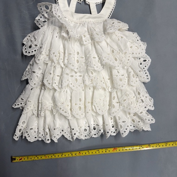 Baby Sara White Tiered Eyelet Lace Ruffle Dress - 2T NWT - Picture 6 of 6